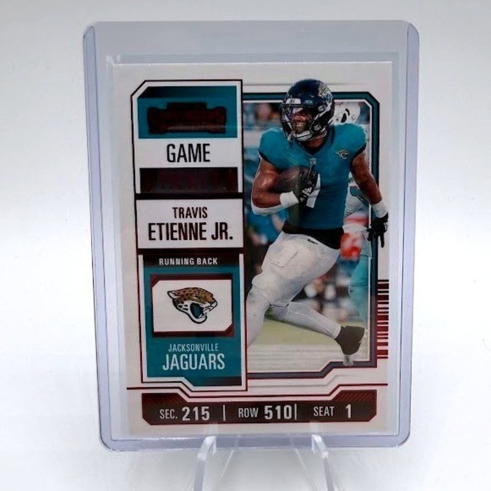 Travis Etienne Jr. Red Parallel 2023 Panini Contenders NFL Jacksonville Jaguars
